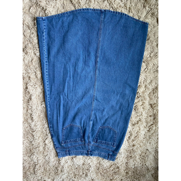 Venezia Jeans Blue Denim Maxi Skirt High Rise 100% Cotton 14 Cottagecore Prairie - Picture 3 of 8